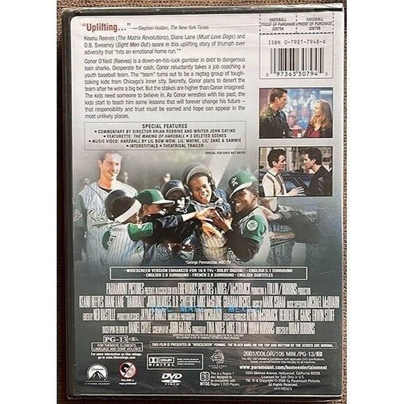 Hardball (DVD, Widescreen) Keanu Reeves New - Picture 2 of 3